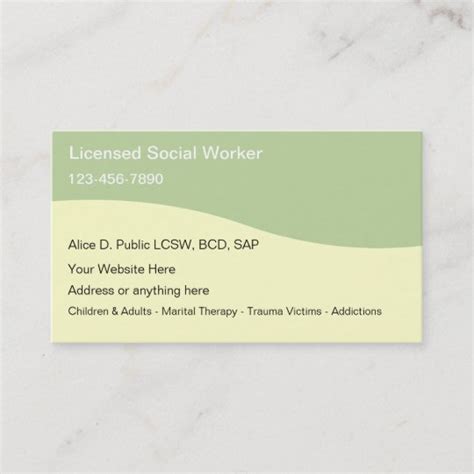 Social Work Business Card .